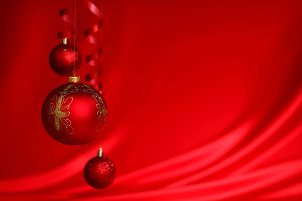 लाल ख्रिसमस चेंडू — स्टॉक फोटो, इमेज