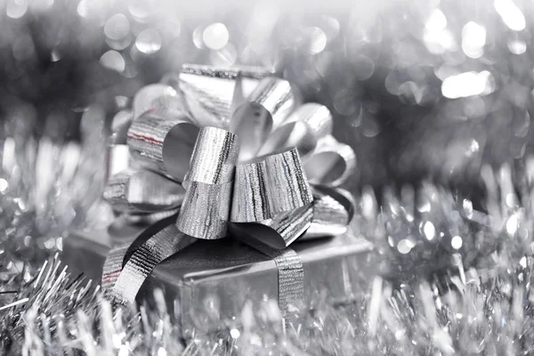 Tarjeta de Navidad de plata —  Fotos de Stock