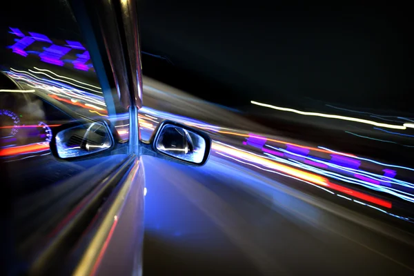 Night car drive — Stock Photo, Image