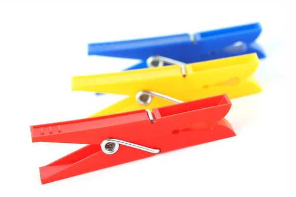 Renkli clothespins — Stok fotoğraf