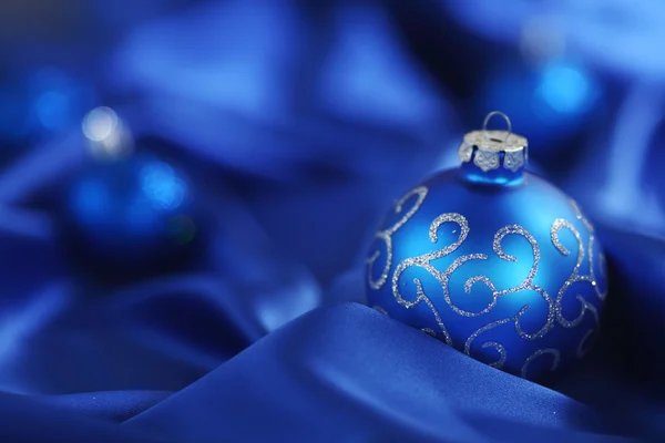 Blauwe kerstkaart — Stockfoto