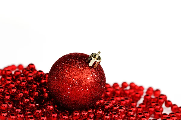 빨간색 크리스마스 볼 — 스톡 사진