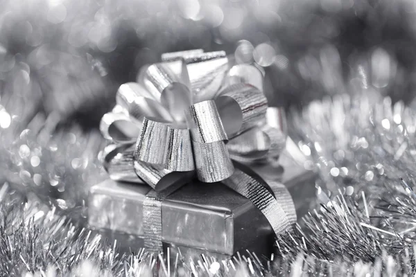 Срібні Різдвяна листівка — стокове фото