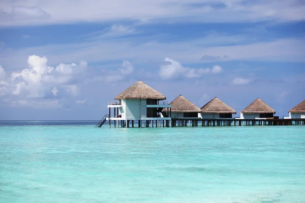 Maledivské domy Stock Snímky