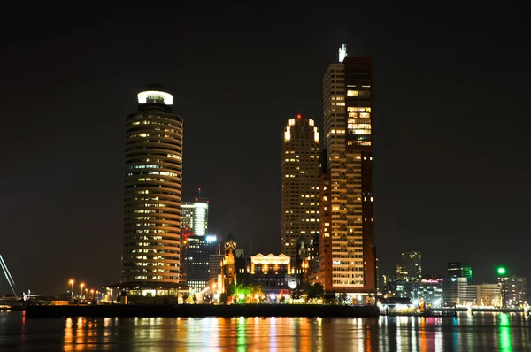 Rotterdam Nachtsicht — Stockfoto
