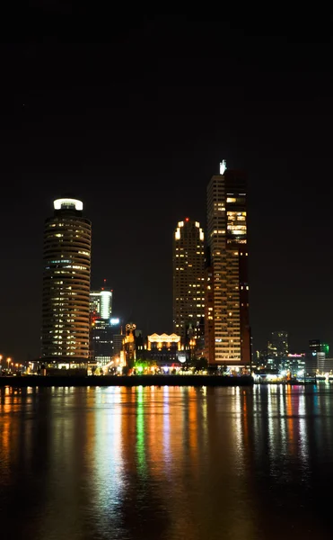 Rotterdam gece görünümü — Stok fotoğraf