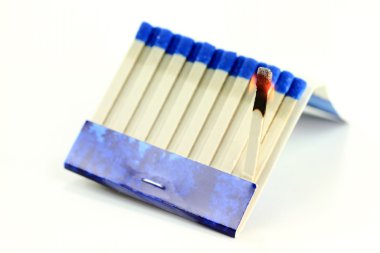 Burning Matchbook paper stick macro. clipart