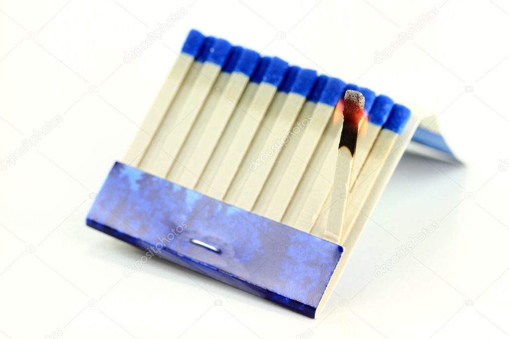 Burning Matchbook paper stick macro.