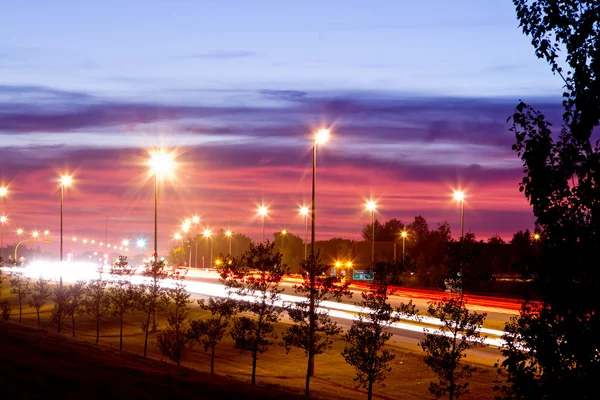 Auto-estrada 1 à noite — Fotografia de Stock
