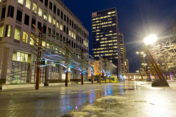 Innenstadt Regina bei Nacht — Stockfoto