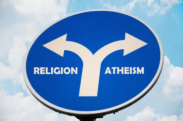 Знак религии и атеизма — стоковое фото