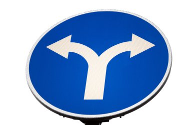 Directional traffic sign isolated clipart