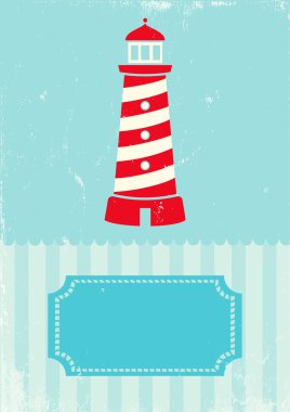 Retro illustration lighthouse clipart