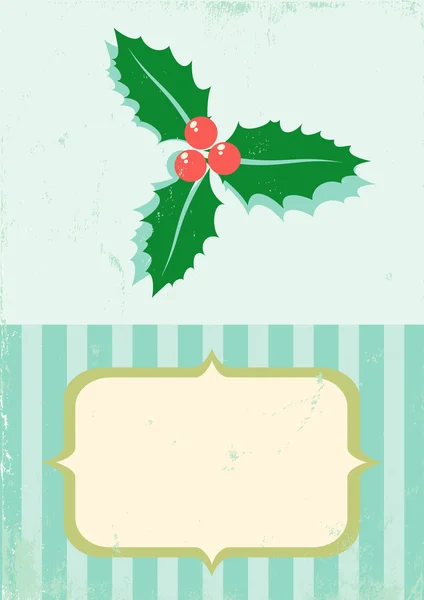 Retro illustration of Christmas plant — Stock Vector