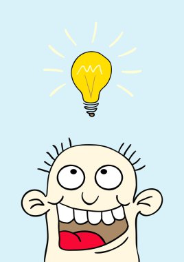 Light bulb over your head clipart