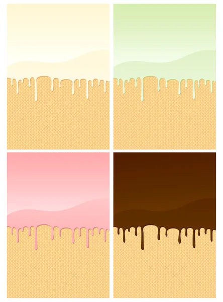 Gaufres à la crème — Image vectorielle
