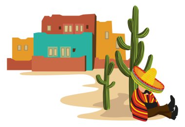 Mexican napping clipart