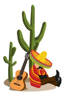 Mexican napping clipart