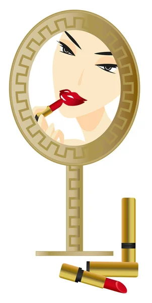 Женщина в зеркале — стоковый вектор