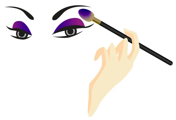 Croquis des yeux avec maquillage — Image vectorielle