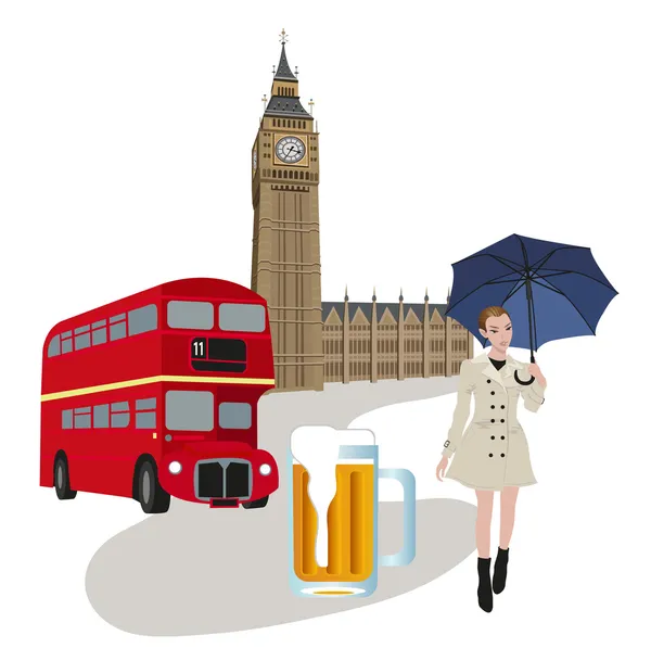 Symboles de Londres — Image vectorielle