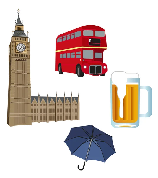 Symbols of London — Stock Vector