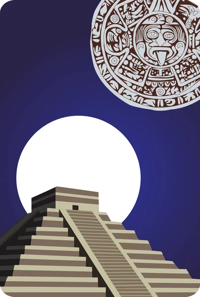 Mayan πυραμίδας — Διανυσματικό Αρχείο