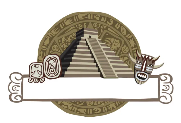 Pyramide Maya — Image vectorielle