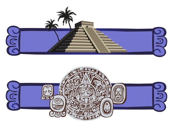 Pirámide maya — Vector de stock