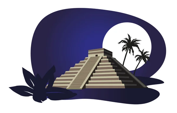 Mayan πυραμίδας — Διανυσματικό Αρχείο