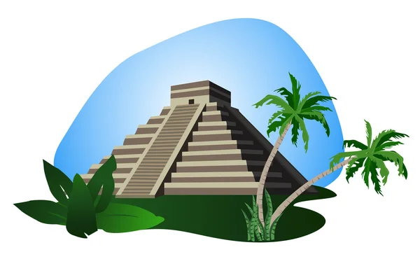玛雅金字塔 — 图库矢量图片