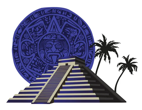 マヤのピラミッド — ストックベクタ