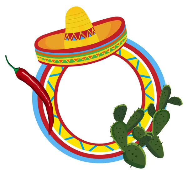 Cadre mexicain — Image vectorielle