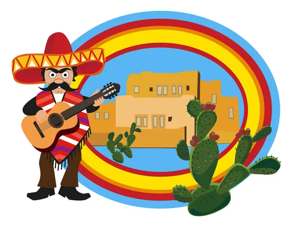 Mexikanischer Musiker — Stockvektor