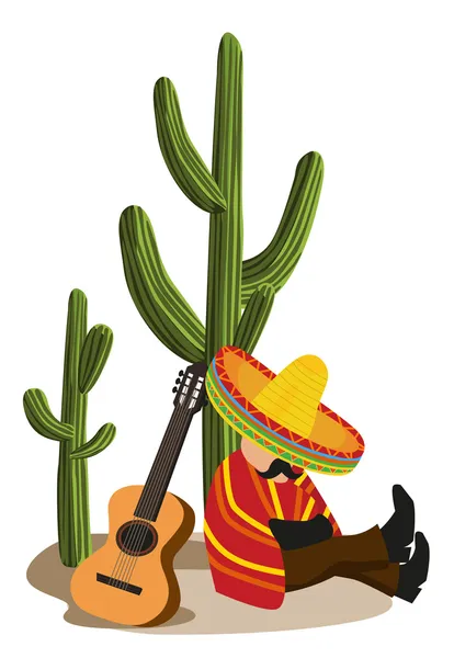 Sieste mexicaine — Image vectorielle