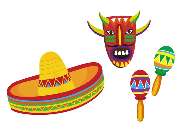 Mexican Symbols — Stock Vector