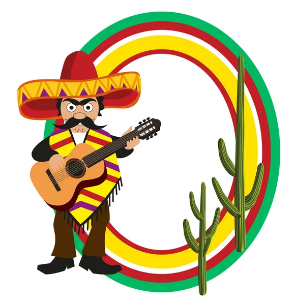 Cadre avec mexicain — Image vectorielle