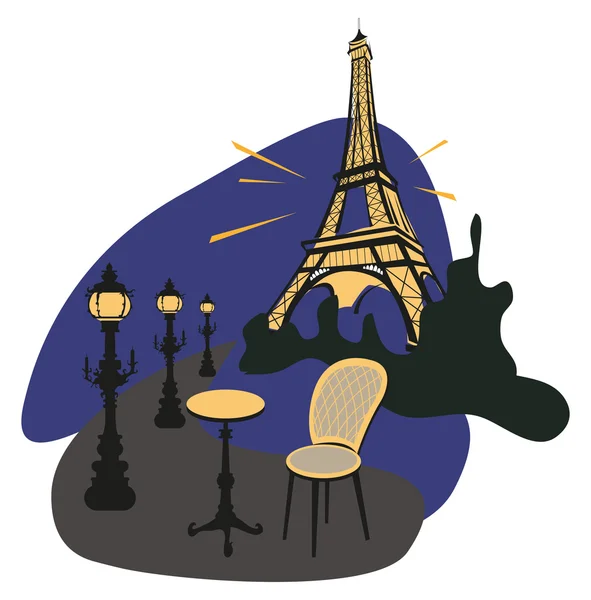 Paris la nuit — Image vectorielle