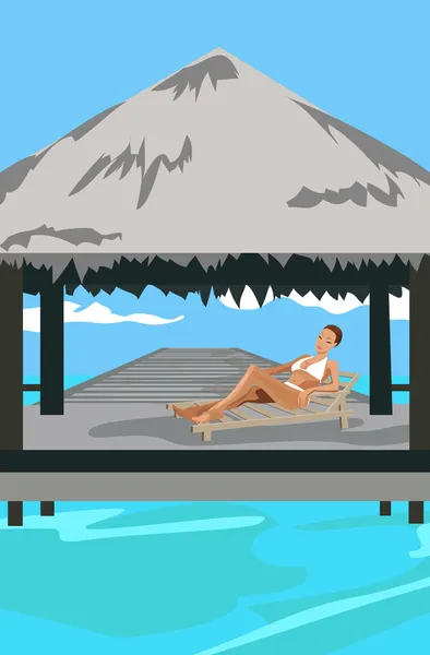 Vacation in the Tropics — Stock Vector