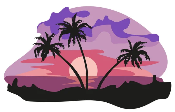 Vacaciones en los trópicos — Archivo Imágenes Vectoriales
