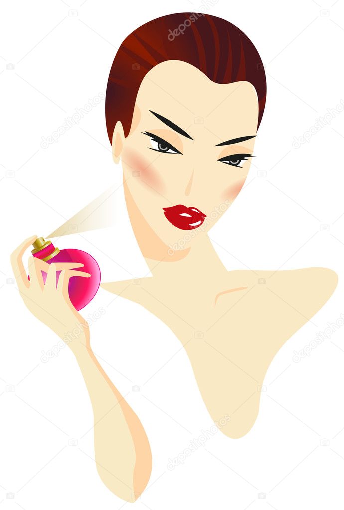 Woman Applying Perfume