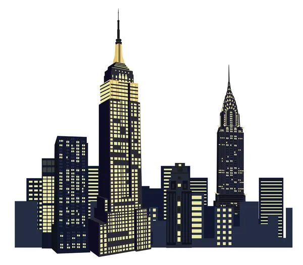 Rascacielos de Nueva York — Archivo Imágenes Vectoriales