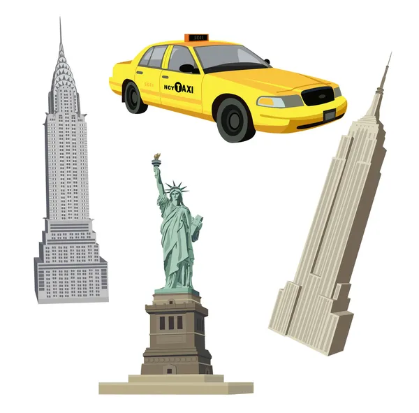 New york city sembolleri — Stok Vektör
