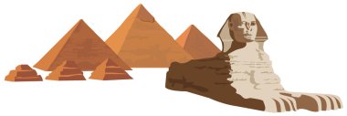 Sphinx and the Pyramids clipart