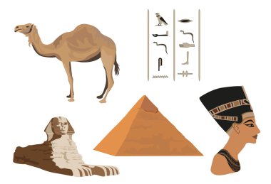 Symbols of Egypt clipart