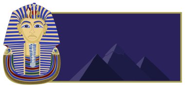 Tutankhamun and Pyramids clipart