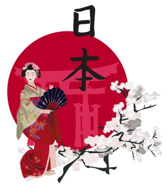 Geisha clipart