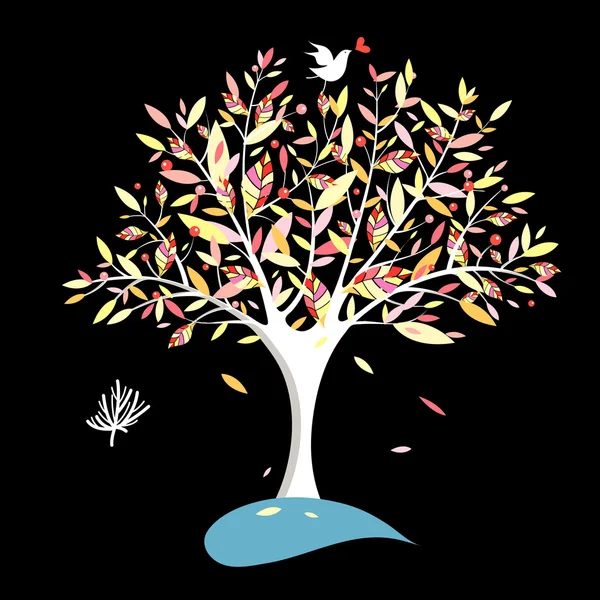 Chute d'arbre ornemental — Image vectorielle