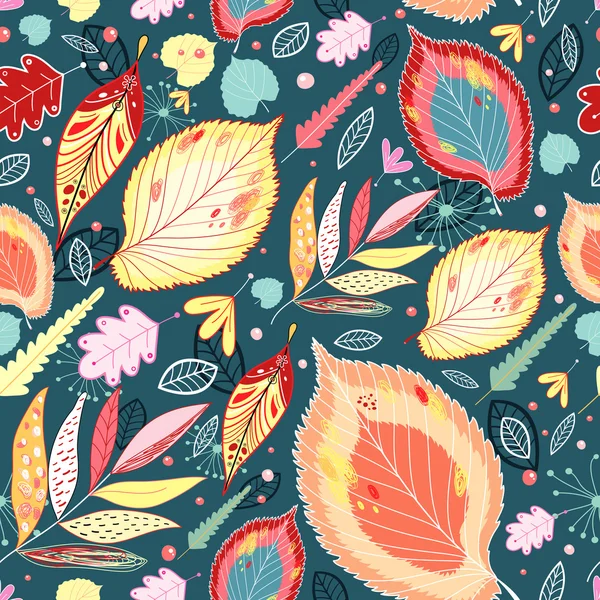 Patrón brillante de hojas de otoño — Archivo Imágenes Vectoriales