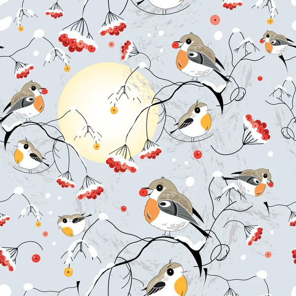 Tekstura ptaków zimą — Wektor stockowy